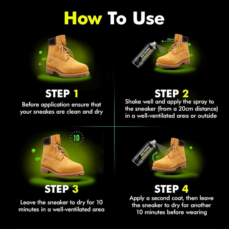 MOYAMUTU Shoe Protector Spray: Rain Stain Dirt Waterproof Shoe Spray, Nano Protection for Sneaker Suede Leather Boot Hat - Image 4
